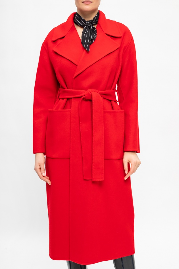 Michael kors best sale red wool coat